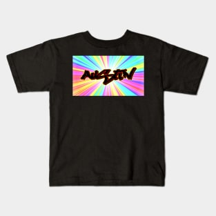 AUSTIN urban Street Graffiti Style Name Design Kids T-Shirt